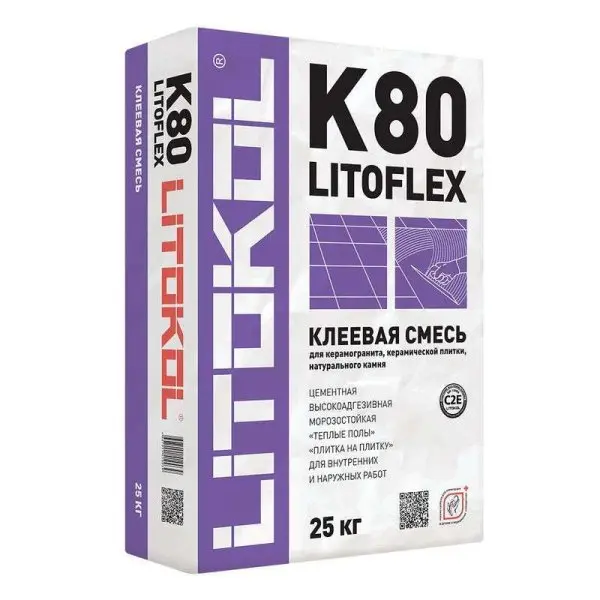 Клеевая смесь LitoFlex K80 25 kg