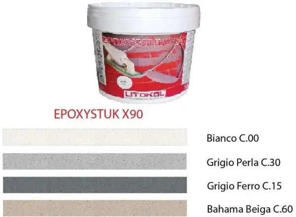 Затирочные смеси Litokol Epoxystuk X90 С.15 Серый 5 кг